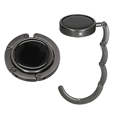Abbildung von kwmobile Taschenhalter für Tisch 2X Faltbare Antirutsch Handtaschenhalter Haken Taschen Aufhänger Geschenkidee Gadgets Frauen Taschenhaken Set