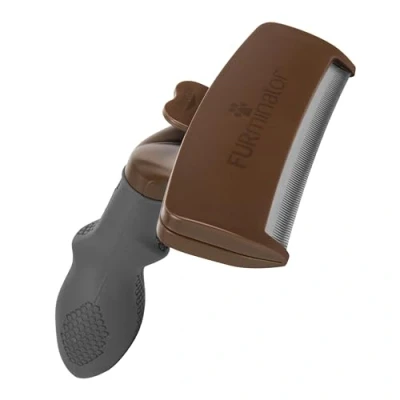 Abbildung von FURminator deShedding Tool Pferd Pferdebürste / Pferdestriegel zur gründlichen Entfernung der Unterwolle Verbessertes Design Unisex