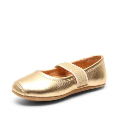 Abbildung von Bisgaard Ballet Hausschuh für Kinder, Größe: 25, Gold Schuhe