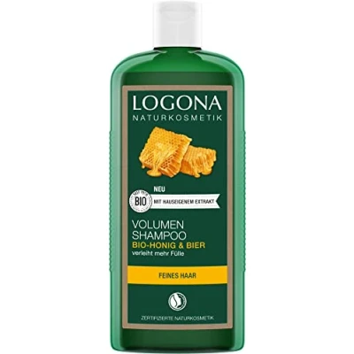 Abbildung von LOGONA Naturkosmetik Volumen Shampoo für natürlich volles Haar, Geeignet feines Pflegendes Haarshampoo mit Bier und Bio Honig, 1 x 250 ml