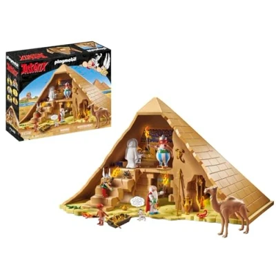 Abbildung von PLAYMOBIL 71148 Asterix: Pyramide des Pharao, Obelix, Asterix, Miraculix, Numerobis, Schraubzieris, Idefix, Spielzeug für Kinder ab 5 Jahren [Exklusiv bei Amazon]
