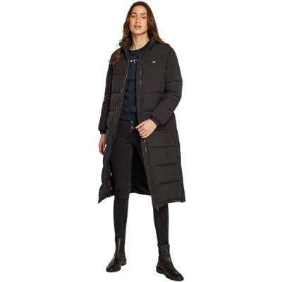 Abbildung von Tommy Jeans MAXI Essential Puffer Winterjacke, Damen, Größe: Medium, Black
