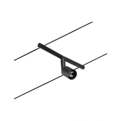 Abbildung von Paulmann 94447 CorDuo Seilsytem Spot Salt DC max. 10 Watt Seilleuchte erweiterbar Schwarz matt Kunststoff GU5,3 Drahtseilsystem ohne Leuchtmittel