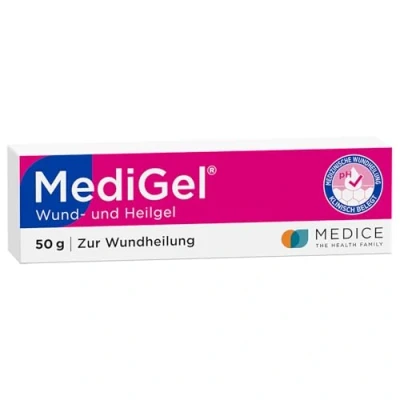 Abbildung von MediGel 50 g Salbe zur Wundheilung Hydroaktives Lipogel mit Zink &amp; Eisen bei akuten Wunden reduziert die Narbenbildung ohne Klebegefühl Wundsalbe