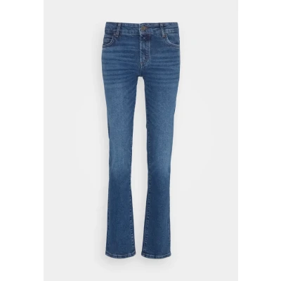 Abbildung von Marc O&#039;Polo Straight FIT Regular Length mid Waist Jeans Leg, Damen, Größe: 25x30, Authentic blue wash
