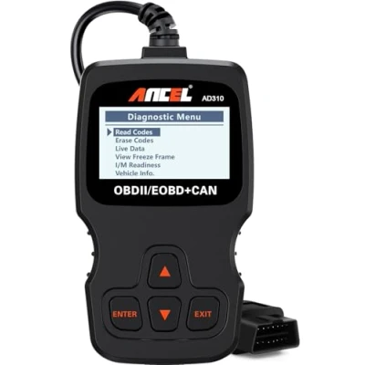 Abbildung von ANCEL AD310 OBD2 Diagnosegerät Auto, Auslesegerät Auto OBD II Diagnosewerkzeuge Motor Fehlercodeleser, KFZ für Alle Fahrzeuge seit 1996 &amp; Newer (Schwarz)
