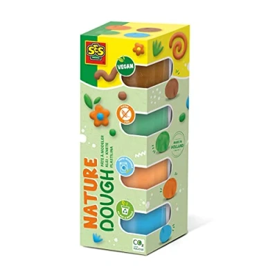 Abbildung von SES Creative 00513 Feel Good Knete Nature (4x90gr) Kinderknete Ab 1 Jahr Glutenfrei, Mehrfarbig, M