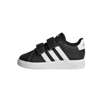Abbildung von adidas Unisex Baby Grand Court Lifestyle Hook and Loop Shoes Tennisschuhe, Core Black/Cloud White/Core Black, 24 EU