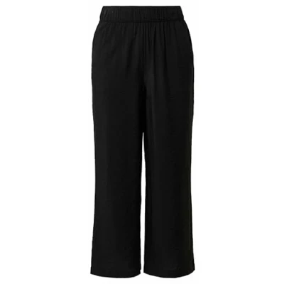 Abbildung von s.Oliver Fliessende Culotte IM Relaxed FIT MIT French Stoffhose, Damen, Größe: 38, Schwarz