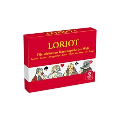 Abbildung von ASS 22571007 Loriot Rommé, Canasta Bridge, Kartenspiel, ab 10 Jahren, 2 x 55 Karten