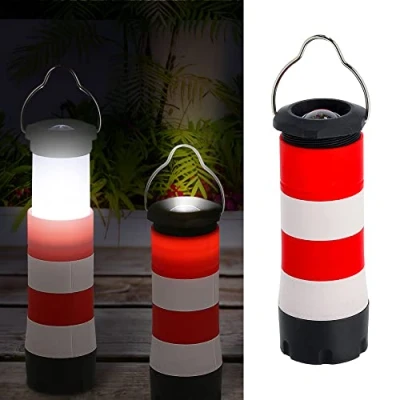 Abbildung von Cepewa 3in1 Taschenlampe Leuchtturm │ Multifunktionslampe Tischlampe Hängelampe Lampe ausziehbar Zoomfunktion (1 x Leuchtturm)