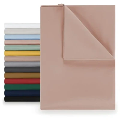 Abbildung von Blumtal® Basic Betttuch 180x275 cm Bettlaken ohne Gummi Oeko TEX zertifiziertes Leintuch aus gebürstetem Microfaser Gewebe Gummizug 180x275cm in Rosa