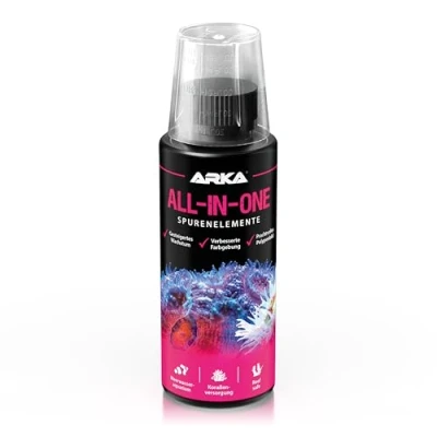 Abbildung von Korallenversorgung Meerwasseraquarium ARKA All In One 118 ml Komplettlösung mit Kalzium, Jod, Strontium &amp; Vitaminen fördert Farbenpracht Wachstum über 70 Nährstoffe