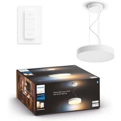 Abbildung von Philips Hue White Amb. Enrave Pendelleuchte weiß 4500lm inkl. Dimmschalter, 915005998001