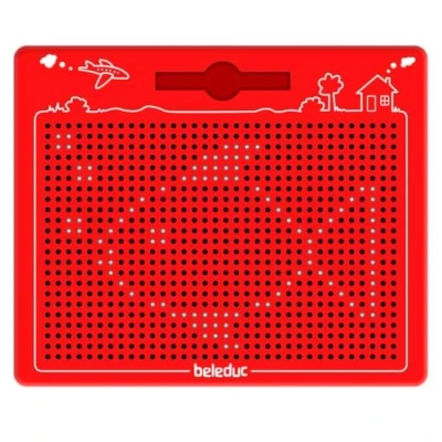 Abbildung von Beleduc 21042 The Magical Magnetic Game,Red,280 x 255 12 mm, ab 3 Jahre, 1xMagnetboard