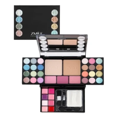 Abbildung von ZMILE COSMETICS Diamonds Beauty Box vegane Kosmetik mit Spiegel Kleines Make Up Set für Unterwegs, zum Reisen und Verschenken