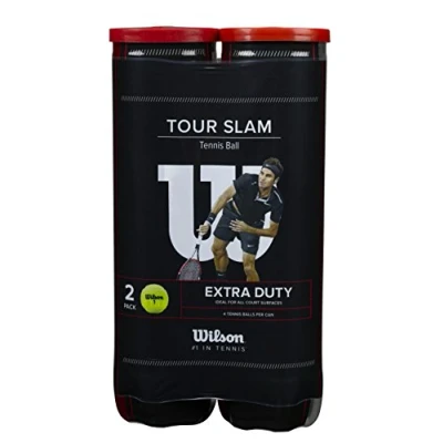 Abbildung von Wilson Unisex Tour Slam 4 Tennis Ball Can 2 pack, Yellow, NS EU
