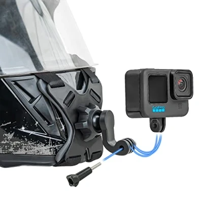Abbildung von SUREWO Motorradhelm Kinnriemenhalterung Kompatibel mit Go Pro Hero 13,12,11, 10, 9, 8, 7, DJI Osmo Action 5Pro/4/3, SJCAM und den meisten Kameras