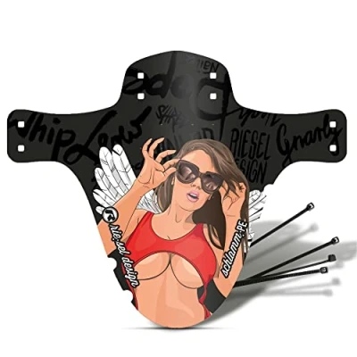 Abbildung von Riesel Design 1x Mudguard Schlamm:PE MTB Schutzblech inkl. Kabelbinder/Stylisches Fahrrad &amp; modernes Mountainbike für Jede Fahrradgröße