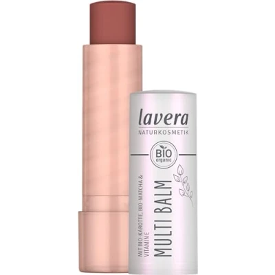 Abbildung von lavera Multi Balm Sunset Red 01 intensive Farbe frischer Glow müheloses Verblenden für Augen, Lippen &amp; Wangen vegan Naturkosmetik 4,9 g