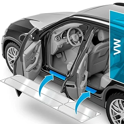 Abbildung von uProtect Auto Einstiegsleisten Schutz für VW ID.7 ED2 I 2023 2025 Schutzfolie Autotür Zubehör Zierleisten Lackschutzfolie Transparent