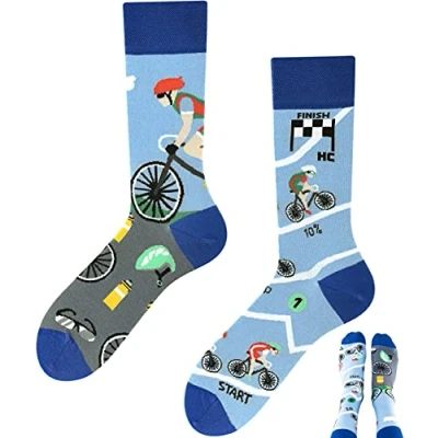 Abbildung von TODO Colours Fahrradsocken Herren 47 50, Radfahren Socken Motiv (Tour de Bike, 50)