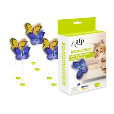 Abbildung von ALL FOR PAWS Interaktives Katzen Schmetterlingsflattern Ersatz Katzenspaß Schmetterling Flatter Katzenspielzeug, zum Nachfüllen Für Katze 6 Stück