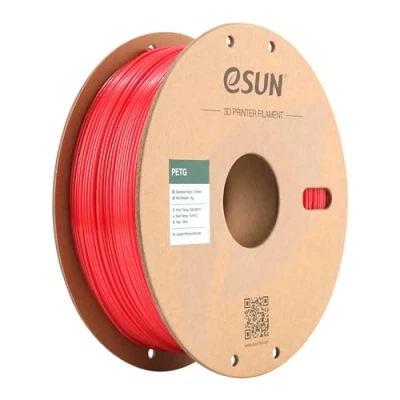 Abbildung von eSUN PETG Filament 1.75mm, 3D Drucker PETG, Maßgenauigkeit +/ 0.05mm, 1kg Spule (2.2 LBS) Druck für Drucker, Solide Rot