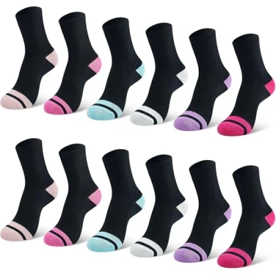 Abbildung von Libella 12 Paar Kindersocken Mädchen Sportsocken Baumwolle bunt Cotton modische makronen Füßlinge 2890 39 42