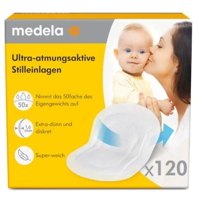 Abbildung von Medela ultra atmungsaktive Stilleinlage Hochgradig saugfähig, atmungsaktiv und diskret für angenehmen Komfort 120 Stück
