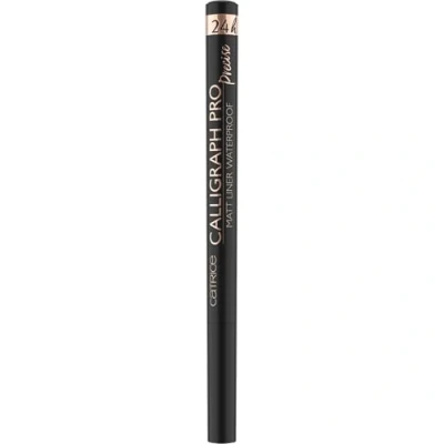 Abbildung von Catrice Calligraph Pro Precise 24h Matt Liner Waterproof, Eyeliner, Nr. 010, Schwarz, langanhaltend, definierend, vegan, wasserfest, ohne Mikroplastikpartikel, Parfüm, 1er Pack (1.2ml)