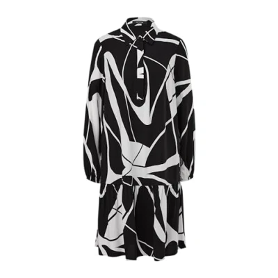 Abbildung von comma Allover Blusenkleid, Damen, Größe: 40, Schwarz