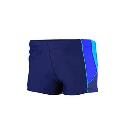 Abbildung von Aquarti Jungen Kurze Badehose mit Einsätzen Seitlich, Farbe: Schwarz/Graphit/Rot, Größe: 152