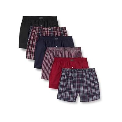 Abbildung von Lower East American Boxershorts Herren 10 Pack I 6 aus 100% Baumwolle Unterwäsche Unterhosen für Männer, Baumwolle, Männer Boxershorts, Mehrfarbig M