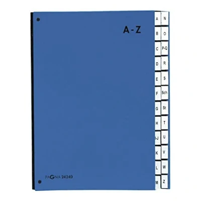 Abbildung von Pagna Pultordner Color (Pultmappe, 24 Fächer, A Z) blau