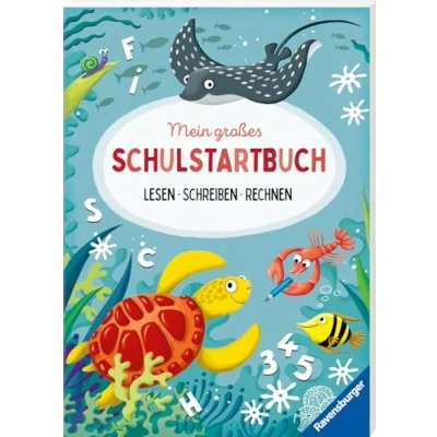 Abbildung von Ravensburger Mein großes Schulstartbuch: Lesen, Schreiben, Rechnen Rätselbuch ab 6 Jahre, Lesen lernen, Schreiben lernen 1. Klasse