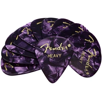 Abbildung von Fender Premium Celluloid 351 Shape Plektren, Heavy, Violett Moto, 12er Pack