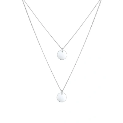 Abbildung von Elli Layer LOOK Halskette silvercoloured, Damen, Größe: 45, Silver coloured