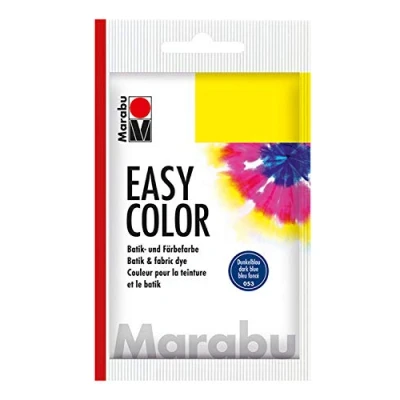 Abbildung von Marabu 17350022053 Easy Color dunkelblau, 25 g Batik und Handfärbefarbe für Baumwolle, Leinen, Seide Mischgewebe, handwaschbar bis 30C, sehr gute Lichtechtheit, nicht kochecht