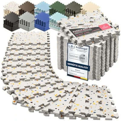 Abbildung von Schutzmatten Bodenschutzmatte Set Sportmatte Gymnastikmatte Puzzlematte: Puzzle Sportgeräte Matte Fitnessmatte Turnmatte Unterlegmatte Bodenmatte Sport Mat Trainingsmatte Gummimatte Yogamatte Fitness