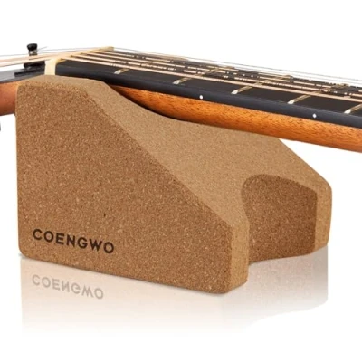 Abbildung von COENGWO Gitarren Halsstütze, Gitarre Halsstütze Cradle Saiteninstrument Nackenstütze Gitarrenbauer Tool Workstation Kissen zur Reparatur, Reinigungspflege