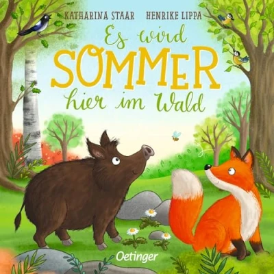 Abbildung von Es wird Sommer hier im Wald: Süßes Pappbilderbuch ab 18 Monaten zum Vorlesen mit fröhlichen Reimen und Waldtieren
