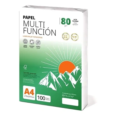 Abbildung von Ofituria Kopierpapier, DIN A4, 80 g/m2, 100 Blatt, Mehrzweckpapier für Laser und Tintenstrahldrucker, Kopierer, Bürobedarf, Schulbedarf, Packung zu g