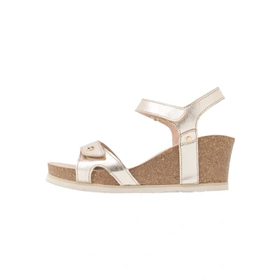 Abbildung von Panama Jack Julia Shine Plateausandalette, Damen, Größe: 42, Gold Schuhe