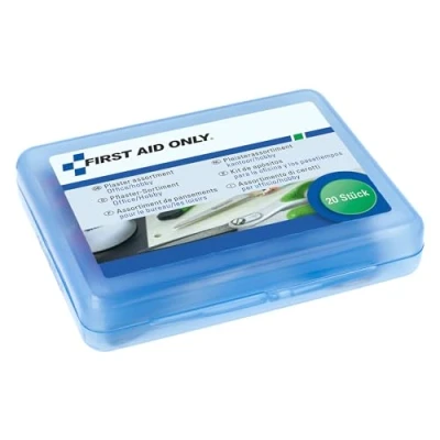 Abbildung von First Aid Only Pflasterset Office/Hobby (20 Stück) 20 Pflaster in verschiedenen Größen und Formen wiederverschließbarer Pflasterbox P 10025