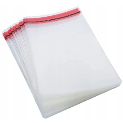 Abbildung von OliveBird 100 Stk. Klar Plastiktüten Transparent A4 DIN A4, 21,5 x 30 cm, Klarsichthülle Transparente mit Klappe Peel &amp; Seal Taschen Cellophantüten