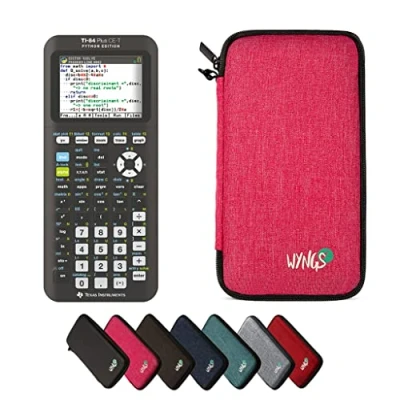 Abbildung von TI 84 Plus CE T Python Edition inkl. WYNGS Schutztasche Pink Grafikrechner Basic Set