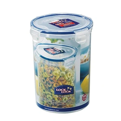 Abbildung von LocknLock PP Classic Frischhaltedose, 1,8 L, Ø 142 x 186 mm, 100 % luft und wasserdicht, Cleveres Verschluss System, Vorratsdose für Kühlschrank &amp; Gefrierfach