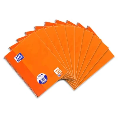 Abbildung von Oxford Collegeblock A4 blanko, 80 Blatt, orange, 10 Stück