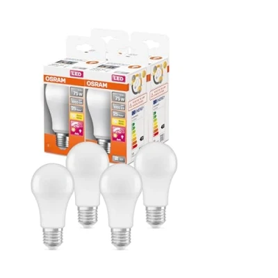 Abbildung von OSRAM SUPERSTAR+ CLASSIC A 75 FR LED Lampe, Sockel E27, Kolbenform, 10W, 1055lm, 2700K, warmweißes Licht, sehr geringer Energieverbrauch, lange Lebensdauer, Bewegungssensor, Abschaltautomatik